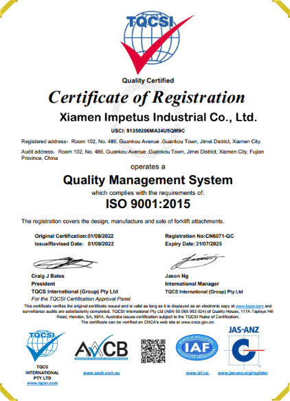 Impetus certificate: ISO 9001