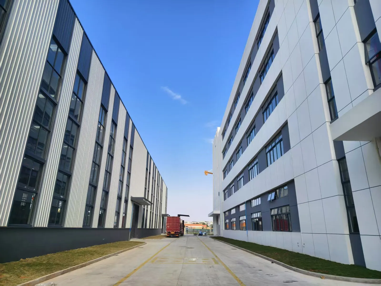 Impetus 30,000m² forklift manufacturing campus — exterior view