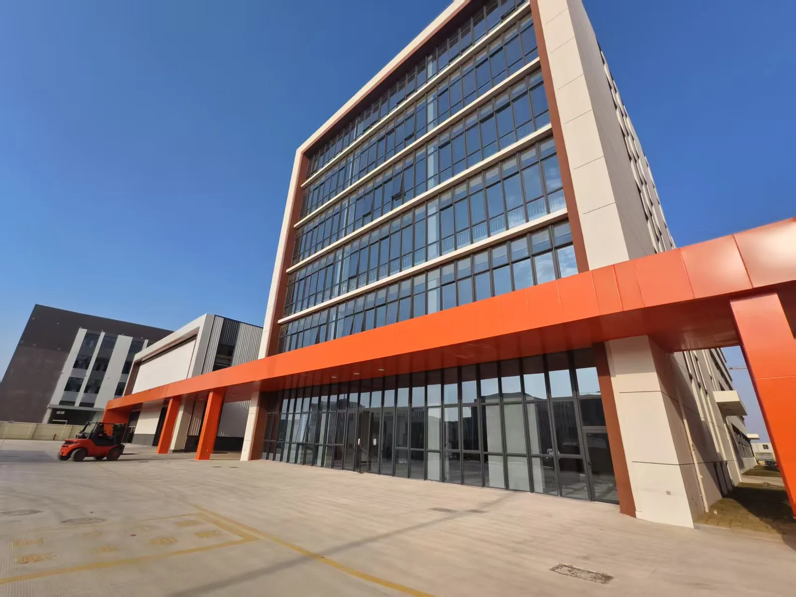 Impetus 30,000m² forklift manufacturing campus — exterior view